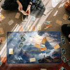 DEGDFSGR for MTG Playmat with Zones 24 x 14 inches for TCG Playmats Non-Slip Rubber Base Commander Play Mat for Magic The Gathering Playmat Iorcana Trading Card Game, High Mountains & Sea of Clouds