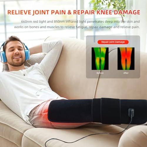Red Light Therapy for Body, Infrared Light Therapy 19.8" x 12" Infrared Heating Pad Larger Wrap for Back Waist Shoulder Knee Feet Joints Pain Relieve with Auto-Timer, Ideal Gift