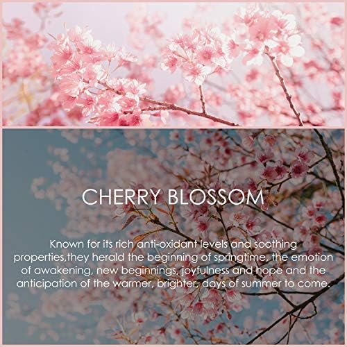 Cherry Blossom Essential Oil 120ml (4 Fl Oz), SALKING Pure & Natural Fragrance Oils, Aromatherapy Essential Oils for Diffuser, Massage, Soap, Candle Making, Perfume