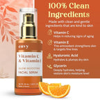Envy Vitamin C Serum with Vitamin E & Glycerin - Skin, Dark Spot Reduction & Anti-Aging, Dermatologist Tested, Hydrating Glass Skin Serum - Cruelty-Free for All Skin Types - 1.69 Oz