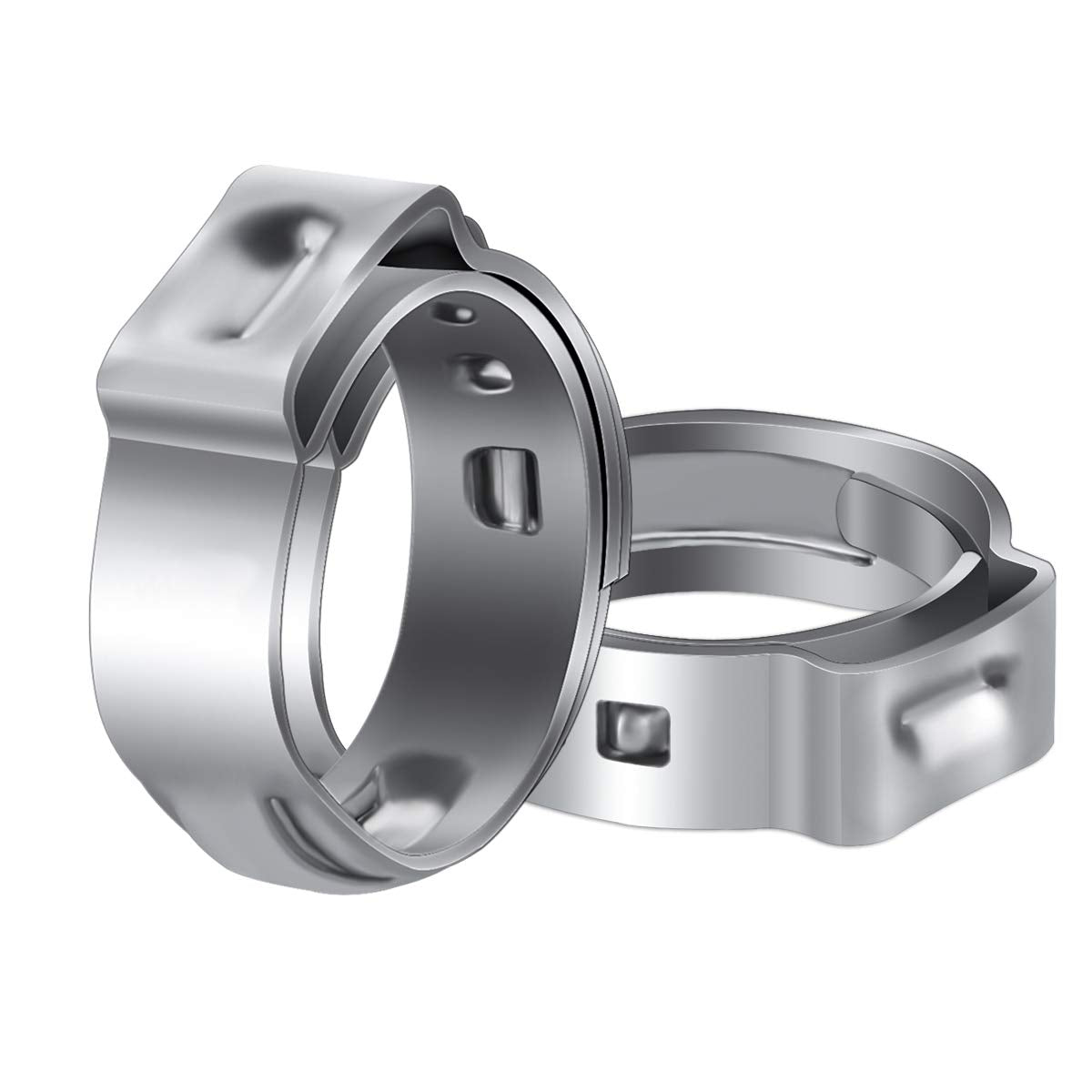 LOKMAN 50 Pack 1 Inch PEX Cinch Clamps, Stainless Steel Cinch Crimp Rings Pinch Clamps for PEX Tubing Pipe Fitting Connections (1 Inch)