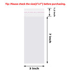 Morepack Self Sealing Cellophane Bags Self Adhesive,3x7 Inches Clear Resealable Cellophane Bags 200 Pieces