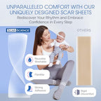 C Section Scar Silicone Strips for Surgical Scars, Tummy Tuck, C Section Recovery Must Haves - Silicone Scar Sheets - Large 7 inch, 8 Reusable Strips