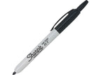 Sharpie Retractable Permanent Markers, Fine Tip, Black, 12 Count - Desk, Classroom, Office Supplies