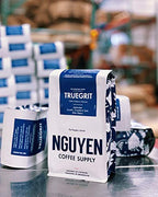 Nguyen Coffee Supply - Truegrit Robusta: Medium Roast Premium Whole Coffee Beans, Vietnamese Single Origin, Direct Trade, Low Acid with High Caffeine Content, Roasted in Brooklyn [12 oz Bag]
