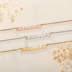KUKULIKI Custom Name Necklace Personalized Heart Symbol, 18K Gold Plated Handmade Personalized Necklaces for Women, Customized Jewelry Birthday Gifts