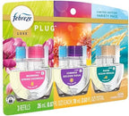 Febreze Plug In Air Freshener, Odor-Fighting Scented Oil Refill, Premium Spring Mix, 3 Refill