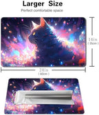 Board Game 14x24in MTG Playmat Compatible for OCG CCG RPG TCG Playmats (Colorful Cat 1)
