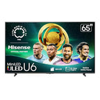 Hisense 65" Class U6 Series Best Value Mini-LED 4K UHD Smart Fire TV (65U65QF, 2025 Model) - QLED, Native 144Hz, HDR10+, Dolby Vision IQ, Dolby Atmos, Built-in Subwoofer, Game Mode Pro, Alexa Built In