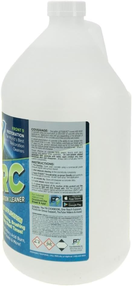 Front 9 Restoration F9 BARC Concrete Rust Remover 1 Gallon