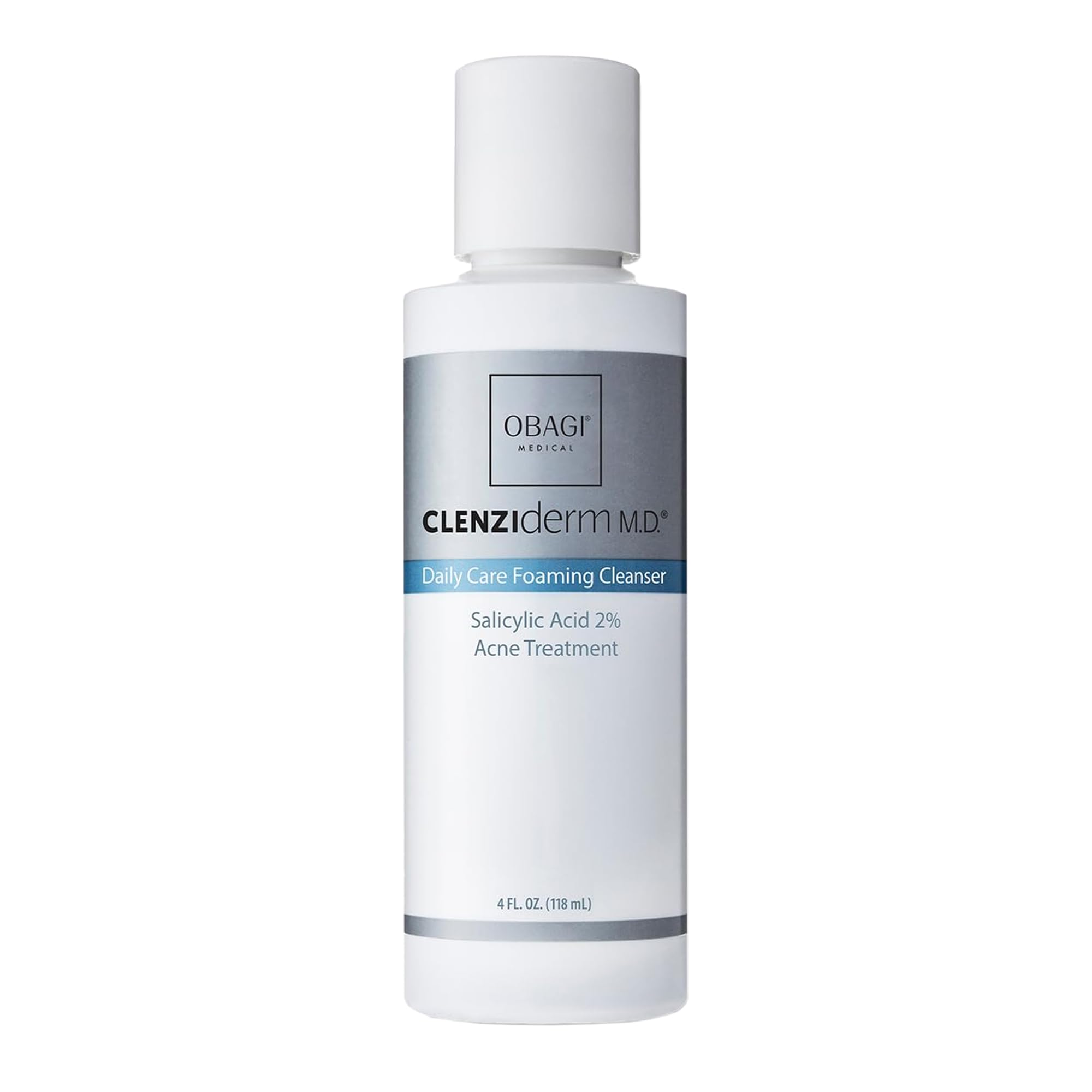 Obagi CLENZIderm M.D. Daily Care Foaming Acne Cleanser – Acne Face Wash & Treatment w/ 2% Salicylic Acid (BHA) Unclogs Pores for Clearer-Looking Skin – Safe for Normal & Oily Skin – 4 oz