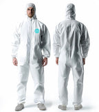 Andes Safety Hazmat Suits, Heavy Duty Full Body Disposable Paint Suits, Coveralls with Hood, Elastic Wrists and Ankles (4XL)