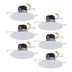 HALO LT 5 in / 6 in 6-Pack Indoor/Outdoor Recessed LED Retrofit Trim Can Lights 3CCT Selectable 3000K/4000K/5000K 600 Lumens Dimmable ENERGY STAR Certified