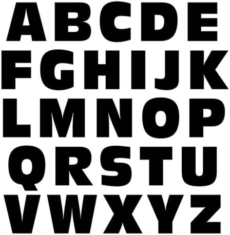 Alphabet Letters Uppercase Black MAG-NEATO'S(TM) Novelty Gift Locker Refrigerator Vinyl Magnet Set