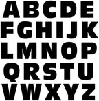 Alphabet Letters Uppercase Black MAG-NEATO'S(TM) Novelty Gift Locker Refrigerator Vinyl Magnet Set