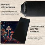 for MTG Playmat TCG Board Game Mat Plus 50 Pcs Card Sleeves, 24 x 14 Table Mats Neon Mushroom Game Mousepad with Soft Surface Non-Slip Base for MTG Trading Card Game Playmats