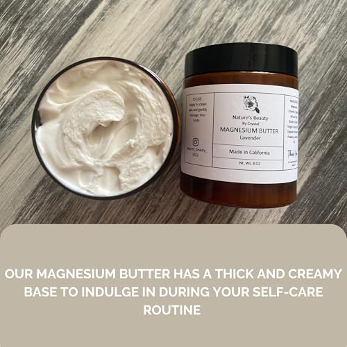 8oz ORGANIC LAVENDER MAGNESIUM LOTION | Handmade | All Natural | Vegan | Cruelty-Free | U.S. Made 8oz