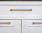 khtumeware 10 Pack Champagne Bronze Cabinet Pulls 3-1/2 Inch(89MM) Hole Centers Satin Brass Kitchen Cabinet Handles Cabinet Hardware for Cabinets Cupboard Handles Drawer Pulls