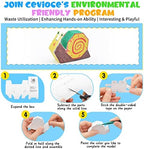 Cevei Cevoce Sensory Slug Fidget Toys for Adults & Kids - 6Pc Cute Autism Sensory Toy Set for Autistic Children, Ages 3+, (5.8 Inch)