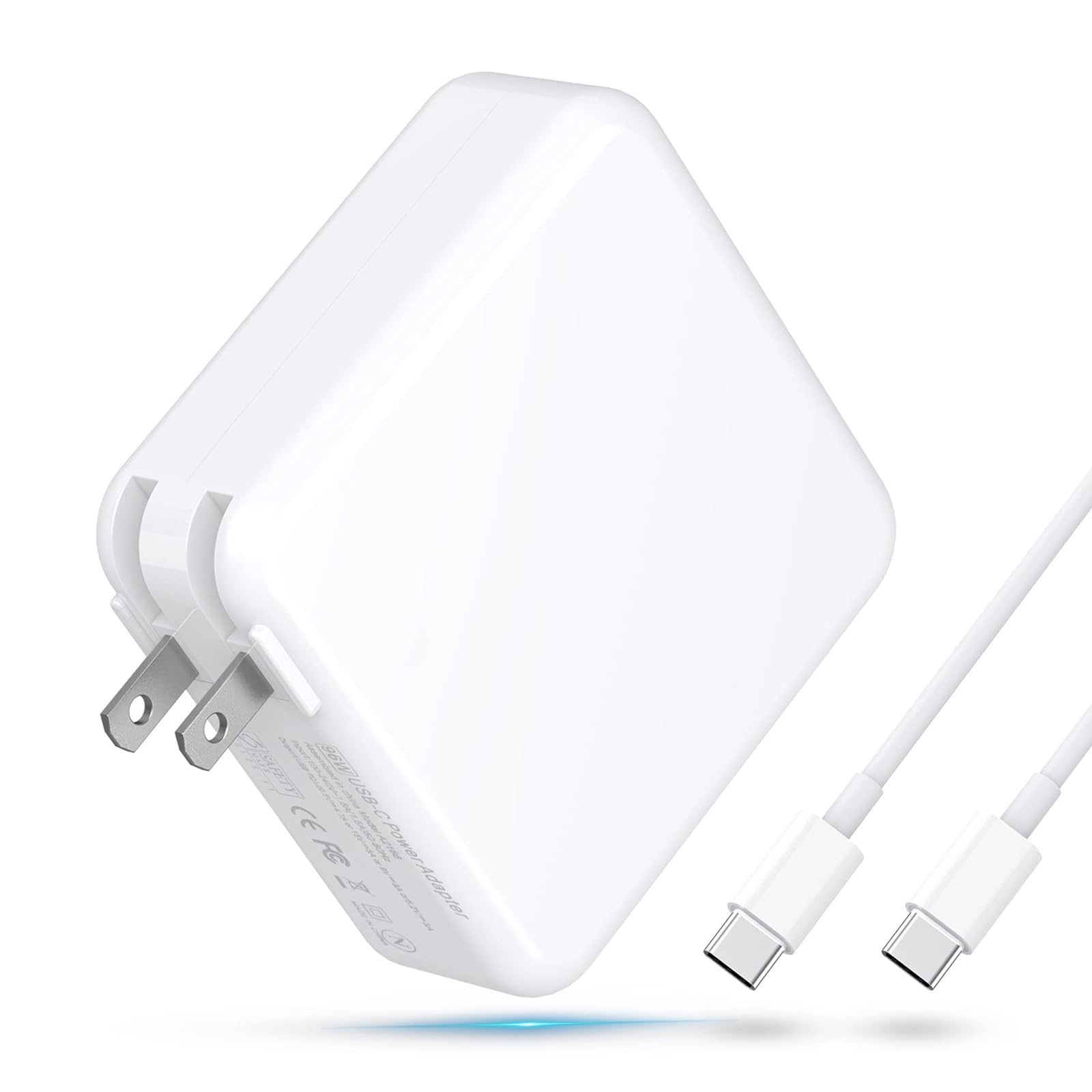 YOXYDIF Replacement MacBook Air & Pro Charger, 100W USB C Power Adapter, Compatible with MacBook Pro M2, M1, Air 13/14/15/16 Inch, iPad Pro, USB-C Devices, Fast Charging, White, 7ft Cable