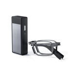SKYOLUY Durable Ultra Thin and Lightweight Folding Reading Glasses for Men Women, Blue Light Blocking Compact Computer Foldable Readers, Pocket Portable Sturdy Frame With Case Black 1.5x