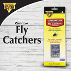 REVENGE No Escape Window Fly Catchers, Pack of 4 Non-Toxic Sticky Tape Strips for Indoor Use, Attract & Trap Insects