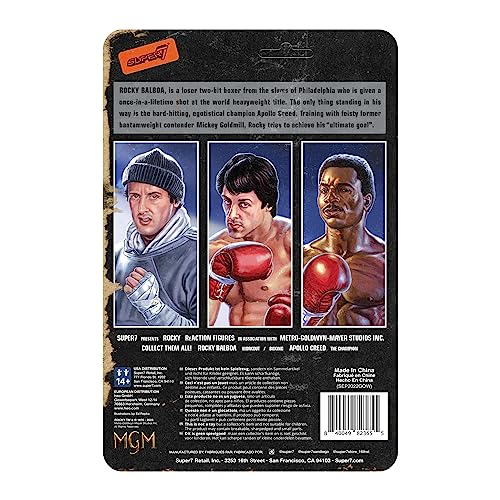 Super7 Rocky Balboa (Boxing) - 3.75" Rocky Action Figure Classic Movie Collectibles and Retro Toys