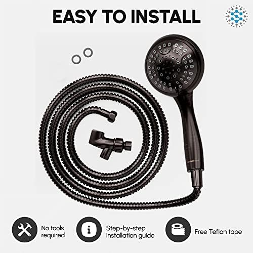Luxury Spa Series, 6 Spray Settings 4.5 inch Hand Held Shower Head, Long Stainless Steel Hose, MAXX-imize Your Shower with Showerhead in Oil Rubbed Bronze Finish