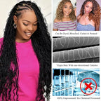 Amella Bulk Human Hair For Braiding 22Inch Deep Wave Human Braiding Hair (1pack-2bundles) Human Hair Braiding Hair 100%Unprocessed Brazilian Virgin Human Hair human braiding hair for boho braids 100g