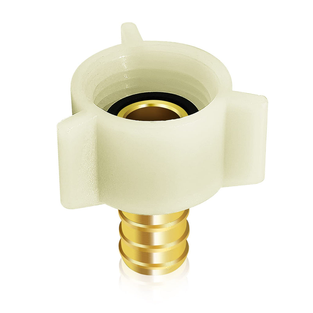 5 PACK PEX Plumbing Fittings Brass Crimp Fitting,1/2 in PEX Fittings X 1/2 Female NPT,PEX Threaded Swivel Adapter for Pipe Plumbing Connection, ASTM F1807