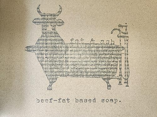 All-Natural, Long-Lasting Beef Tallow Bar Soap (12 Bars) with Bay & Tea Tree Oil Good for Sensitive Skin and Great as a Gift. Handmade in USA in Small Batches.