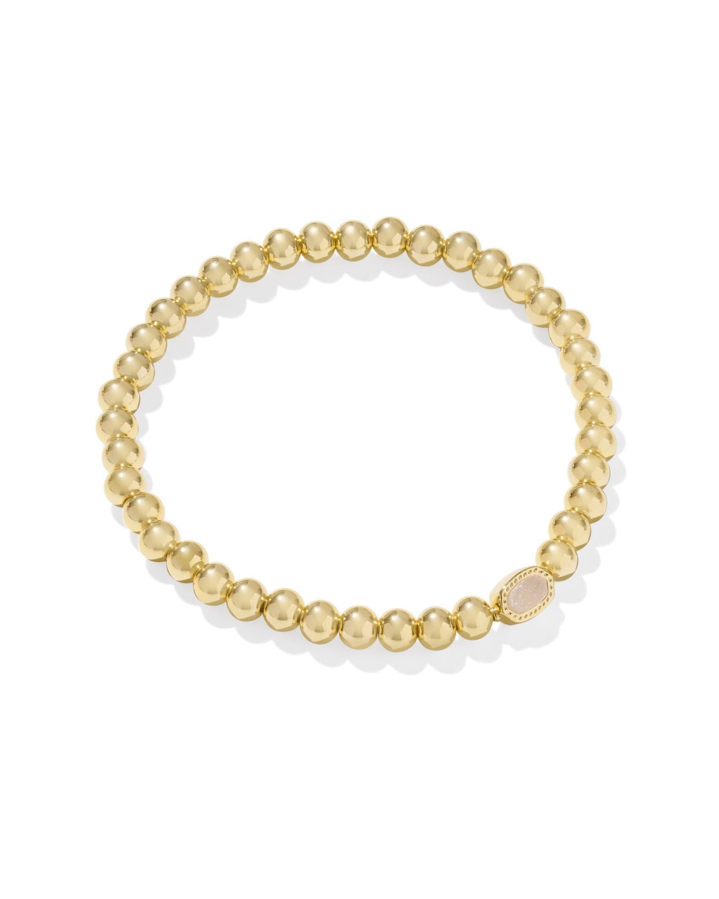 Kendra Scott Mini Elaina Stretch Bracelet in Iridescent Drusy, 14k Gold-Plated Brass, Fashion Jewelry for Women