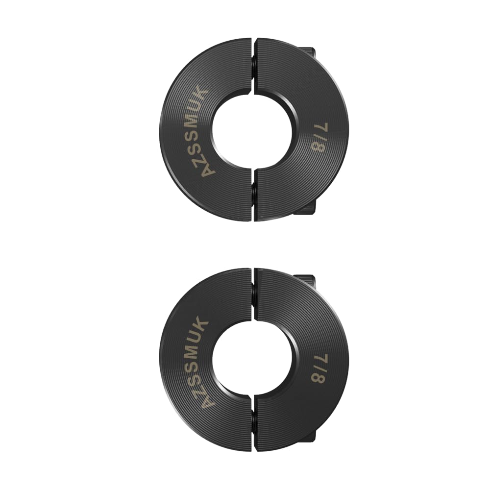 Two-Piece Clamping Collar, Carbon Steel with Black Oxide Plating, 7/8" Bore Size, Set Screw