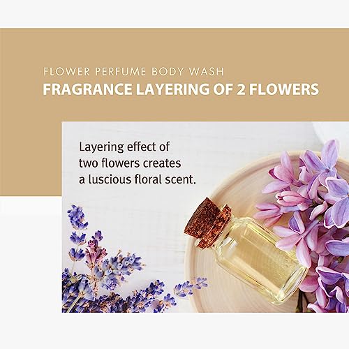 Flower Perfume Body Wash 31.7 fl oz, 900 ml (Pink - Rose & Cherry Blossom)