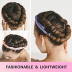 Lanzhire Heatless Curling Headband for Overnight Curls - No-Heat Curlers for Long and Short Hair (Purple Tie Dye)