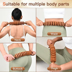 Wooden Cellulite Massage Roller Stick, Wood Therapy Massage Tools, Lymphatic Drainage Tool Cellulite Massager for Cellulite Reduction, Muscle Tension and Body Shaping, Contouring