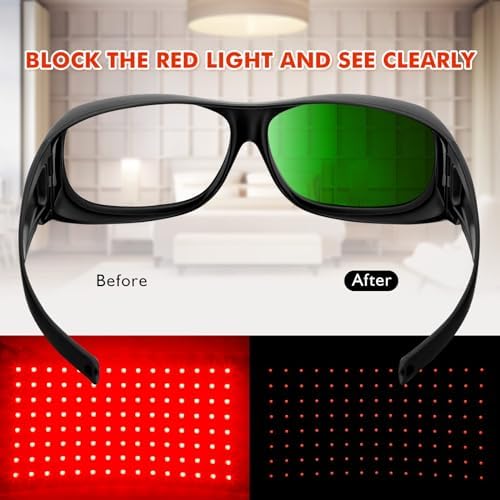 Viconor Laser Safety Glasses, Eye Protection for Red Light Therapy 200-1000nm Wavelength, Tanning Goggles Effective Filtering IPL, UV, LED Rays for Tanning Bed Laser Hair Remova