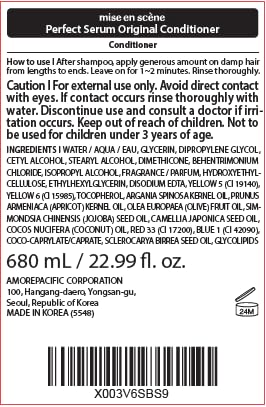 Mise En Scene Perfect Serum Original Conditioner For Damaged Hair, Nutrient Care With Argan Oil, Containing Jojoba-Seed-Oil For Smooth, Glossy Texture, 22.99 Fl. Oz.