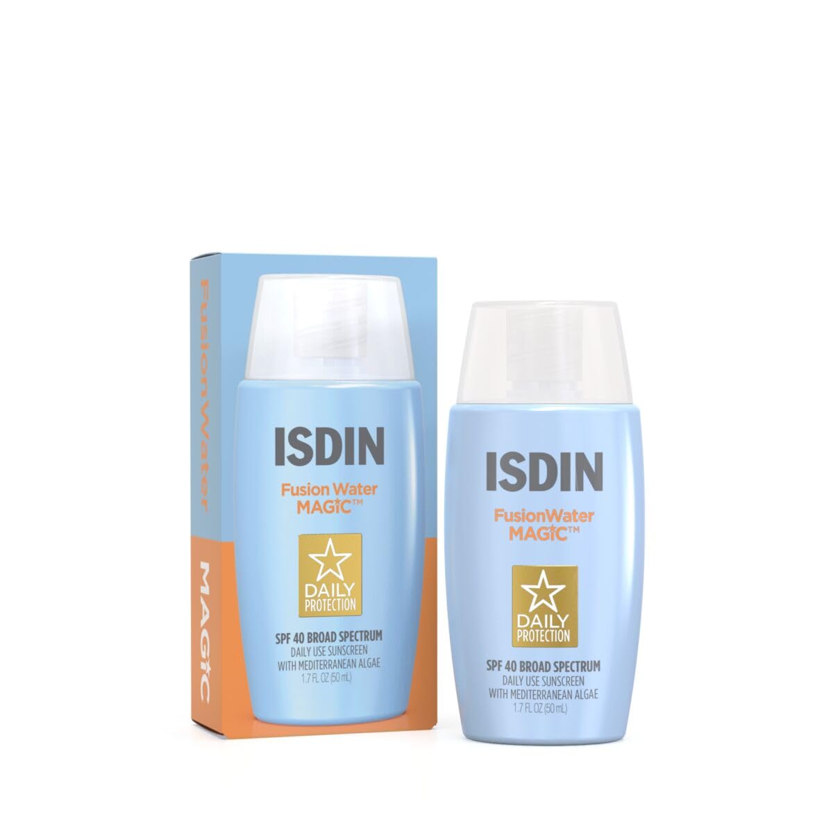 Fusion Water MAGIC, Ultralight Broad Spectrum SPF 40 Sunscreen with Hyaluronic Acid and Vitamin E, 50ml