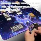 Board Game 14x24in MTG Playmat Compatible for OCG CCG RPG TCG Playmats (Blue Deer 2)