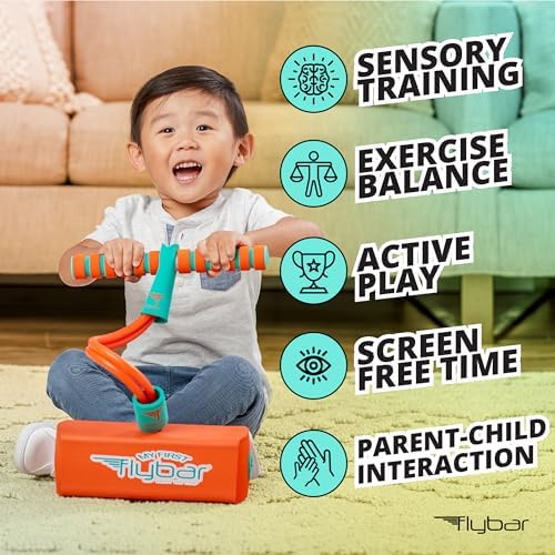 Flybar My First Foam Pogo Jumper for Kids Fun and Safe Pogo Stick for Toddlers, Durable Foam and Bungee Jumper for Ages 3 and up, Supports up to 250lbs