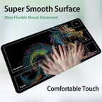 for MTG Game Playmat, for Magic TCG Rubber Play mat,Tabletop Card Playmats with Smooth Surface,Trading Card Inked Game Mat with Zones,Battle Game,Colorful Dragon