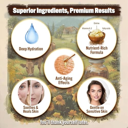 Whipped Beef Tallow & Honey Balm | Grass-Fed, Grass-Finished Organic Tallow Face Moisturizer, Body Lotion & Lip Balm | Unscented Multi-Purpose Balm | 4.23oz (1)