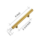 Ravinte 40 Pack 6 inch Cabinet Pulls Brushed Brass Stainless Steel Kitchen Drawer Pulls Cupboard Handles Cabinet Handles 3.75” Hole Center