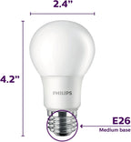PHILIPS LED 60W A19 24-Pack Basic Soft White Light Bulbs (2700K) 800 Lumen (8.8W = 60W) Frosted Flicker-Free Light Bulbs (E26 Base)