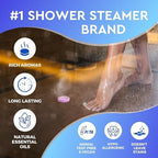 Cleverfy Shower Steamers Aromatherapy - Variety Pack of 6 Shower Bombs with Essential Oils. Self Care Birthday Gifts for Women and Valentines Day Gifts for Her and Him. Blue Set