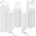 Zhehao 50 Pack 5 Shapes Hot Tub Sponge Absorber Oil Absorbing Sponge Foam Hot Tub Scum Absorber for Swimming Pool Spa Cleaning Accessories(White)