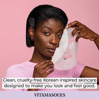 Vitamasques Face Masks Skincare Sheet Kit, 7-Pack - Juicy Collection of Triple-Layer Sheet Facial Masks - Pore Purifying, Brightening, and Hydrating