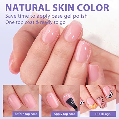 BTArtbox XCOATTIPS Natural Nail Tips - Short Square Press On Nails Pink, Long Lasting Soft Gel Nails False Nail, Soak Off Acrylic Fake Nails Extensions for Nail Art DIY Women