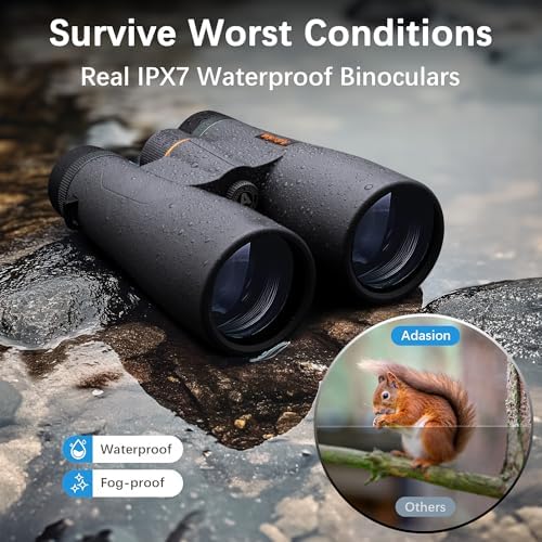 Adasion 15x56 UHD Binoculars for Adults High Powered with Phone Adapter and Tripod, Super Powerful BAK4 Prism Waterproof Binoculars for Hunting Stargazing Bird Watching Hiking Safari Travel Sports
